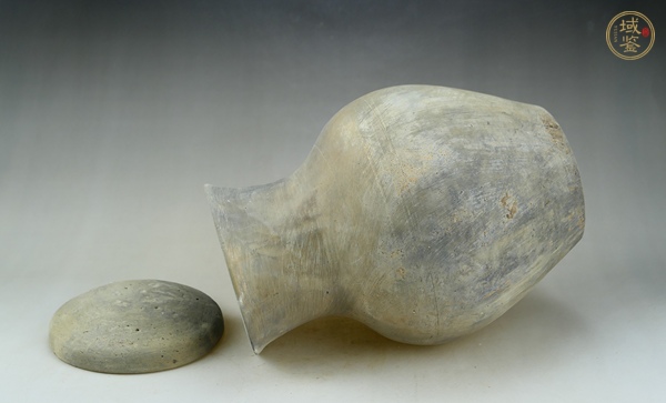 古玩陶瓷灰陶漢壺真品鑒賞圖