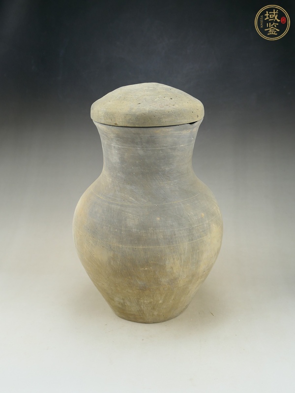 古玩陶瓷灰陶漢壺真品鑒賞圖