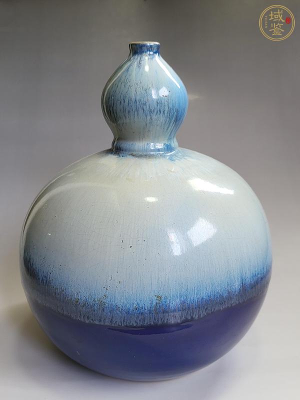 古玩陶瓷鈞紅釉葫蘆瓶真品鑒賞圖