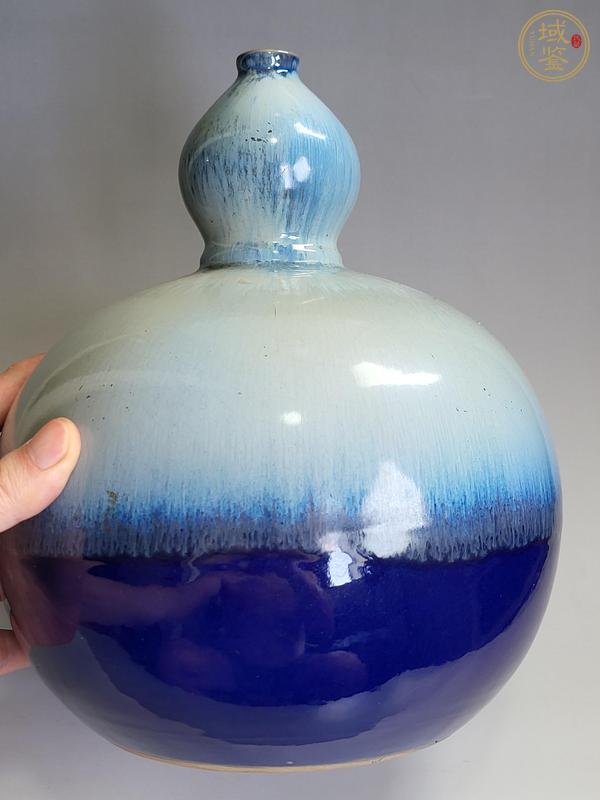 古玩陶瓷鈞紅釉葫蘆瓶真品鑒賞圖