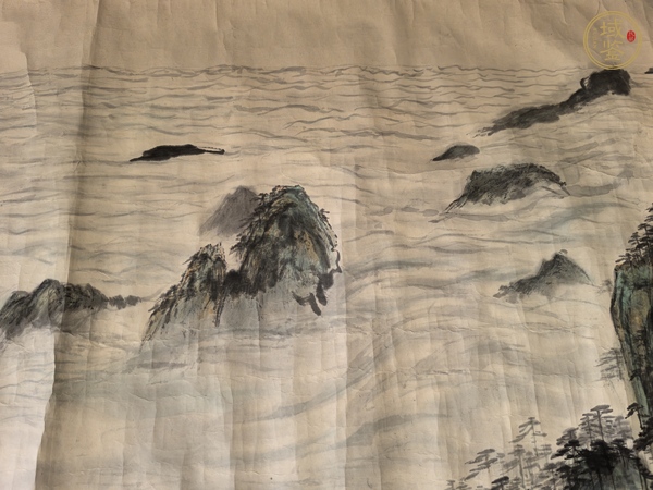 古玩字畫蕭毓明山水云海真品鑒賞圖