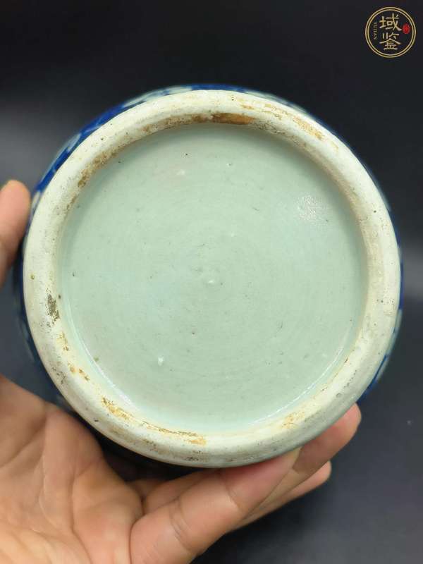 古玩陶瓷青花花卉紋馬蹄尊真品鑒賞圖