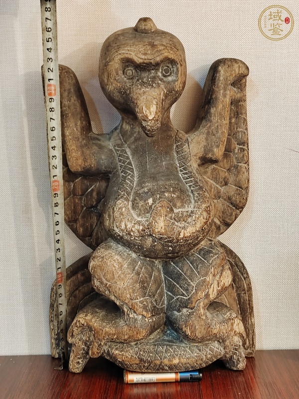 古玩雜項金翅大鵬鳥木雕真品鑒賞圖
