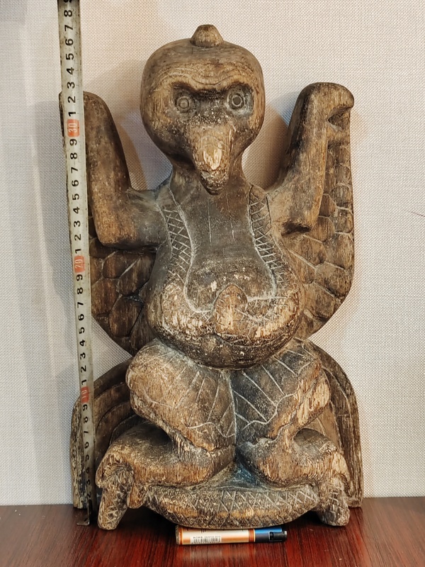 古玩雜項金翅大鵬鳥木雕拍賣，當(dāng)前價格12000元