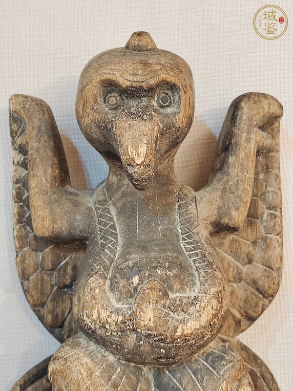 古玩雜項金翅大鵬鳥木雕真品鑒賞圖