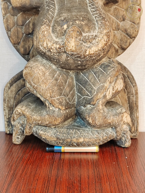 古玩雜項金翅大鵬鳥木雕真品鑒賞圖