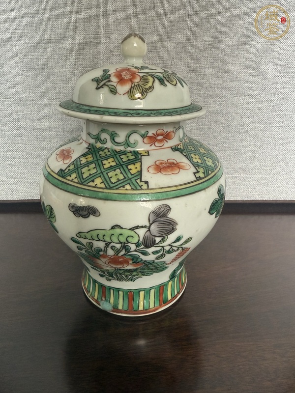 古玩陶瓷五彩將軍罐真品鑒賞圖