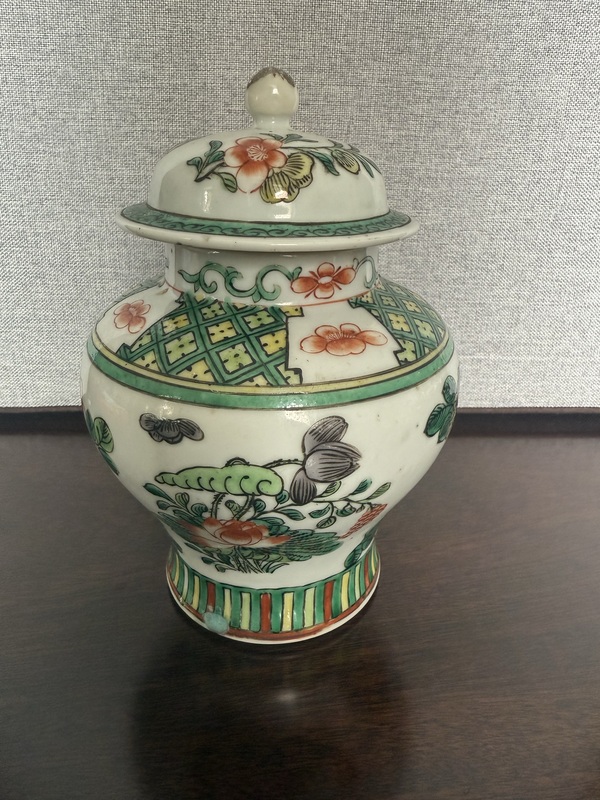 古玩陶瓷五彩將軍罐拍賣(mài)，當(dāng)前價(jià)格5800元