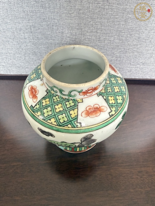 古玩陶瓷五彩將軍罐真品鑒賞圖