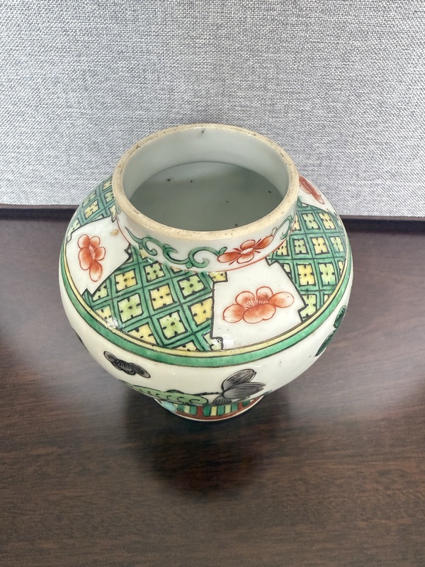 古玩陶瓷五彩將軍罐拍賣(mài)，當(dāng)前價(jià)格5800元