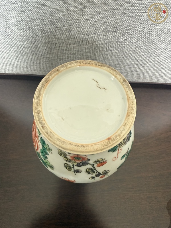 古玩陶瓷五彩將軍罐真品鑒賞圖