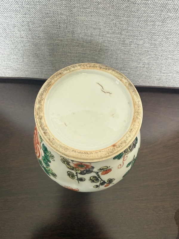 古玩陶瓷五彩將軍罐拍賣(mài)，當(dāng)前價(jià)格5800元