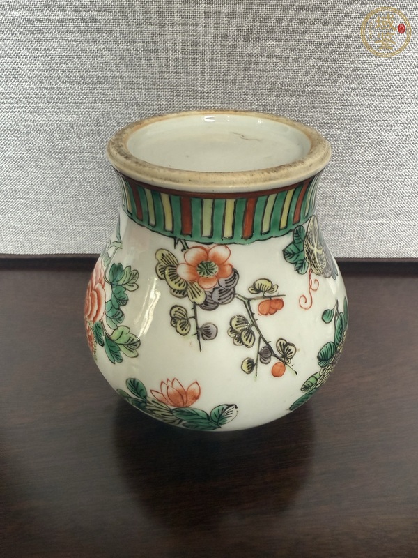 古玩陶瓷五彩將軍罐真品鑒賞圖