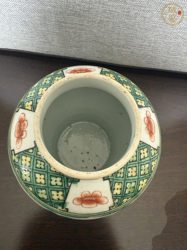 古玩陶瓷五彩將軍罐真品鑒賞圖