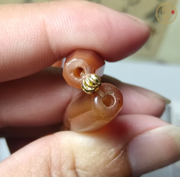 古玩玉器天然紅瑪瑙珠串真品鑒賞圖