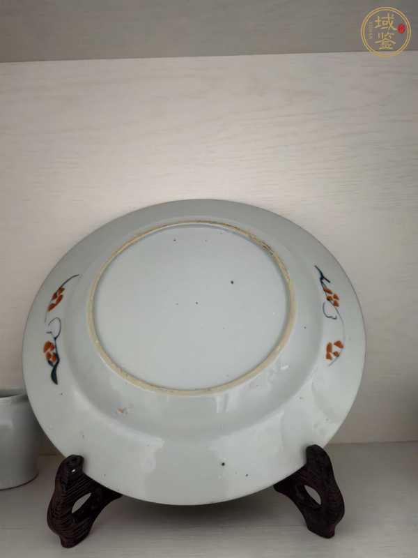 古玩陶瓷青花加彩盤真品鑒賞圖