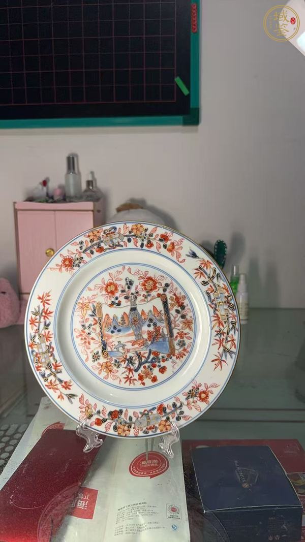 古玩青花加彩盤真品鑒賞圖