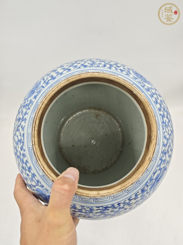 古玩陶瓷青花纏枝喜字紋將軍罐真品鑒賞圖