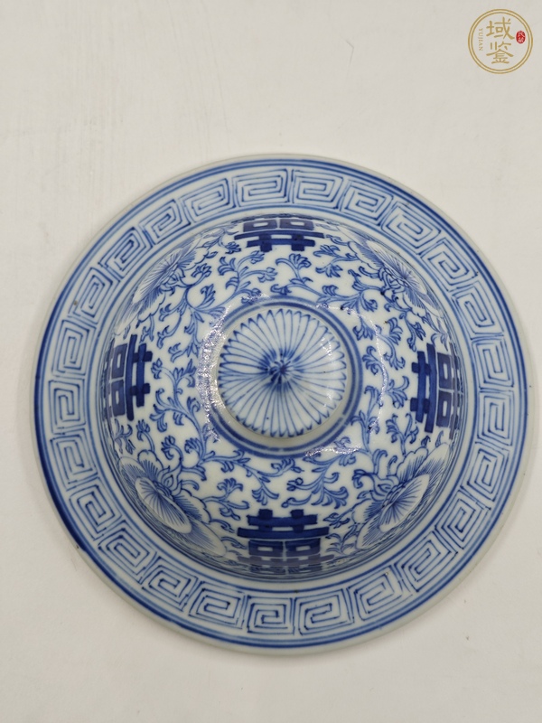古玩陶瓷青花纏枝喜字紋將軍罐真品鑒賞圖