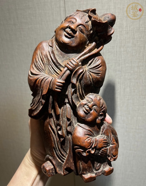 古玩雜項竹雕人物擺件真品鑒賞圖