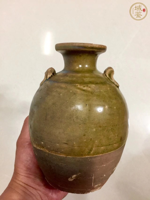 古玩陶瓷宣州窯窯變釉雙系瓶真品鑒賞圖