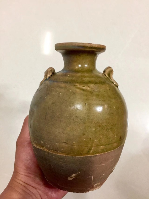 古玩轉賣唐代-宣州窯窯變釉雙系瓶拍賣，當前價格1999元
