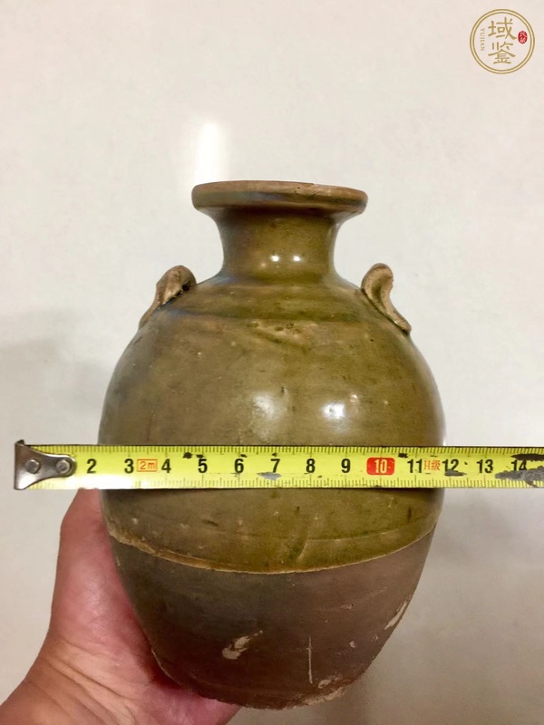 古玩陶瓷宣州窯窯變釉雙系瓶真品鑒賞圖