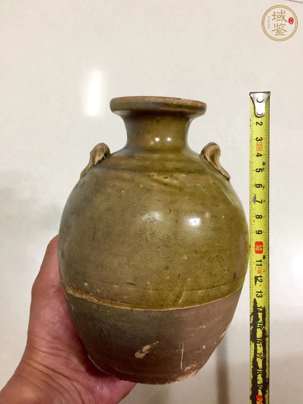 古玩陶瓷宣州窯窯變釉雙系瓶真品鑒賞圖