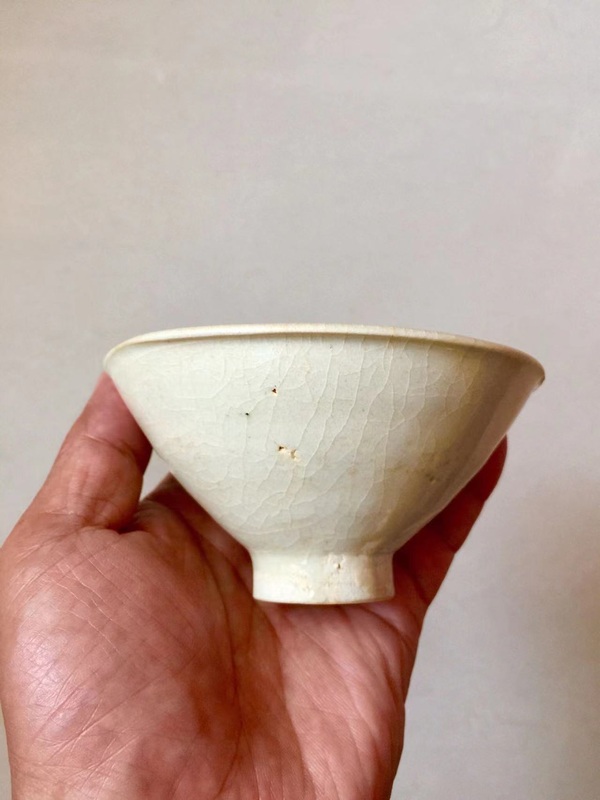 古玩陶瓷青白釉斗笠盞拍賣,當前價格3600元