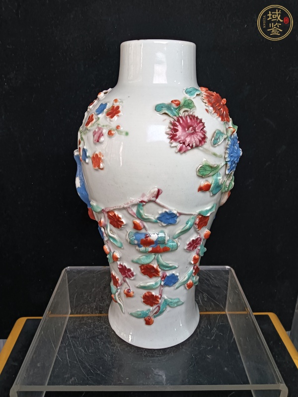 古玩陶瓷貼塑瓶真品鑒賞圖