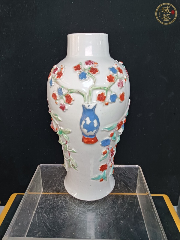 古玩陶瓷貼塑瓶真品鑒賞圖