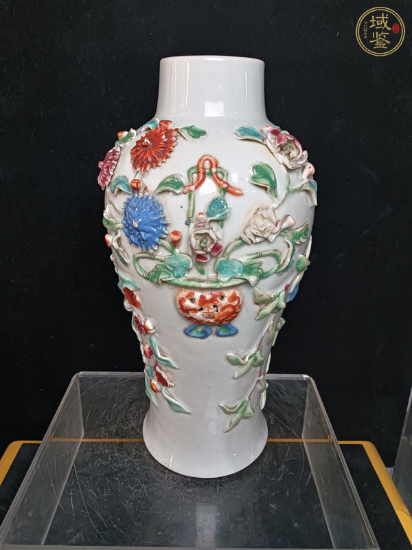 古玩貼塑瓶真品鑒賞圖