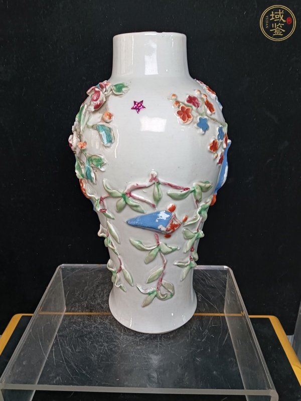 古玩陶瓷貼塑瓶真品鑒賞圖