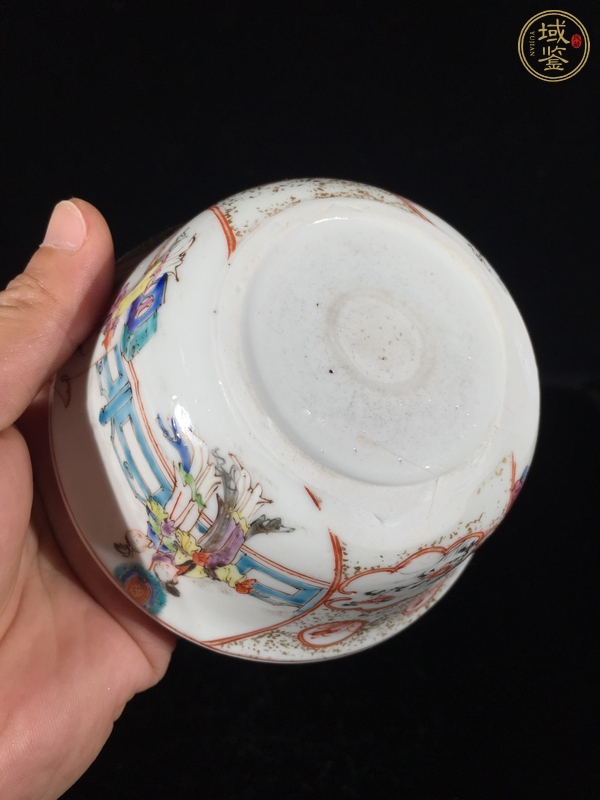 古玩陶瓷廣琺瑯人物故事紋茶碗真品鑒賞圖