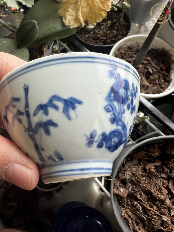 古玩陶瓷青花杯真品鑒賞圖