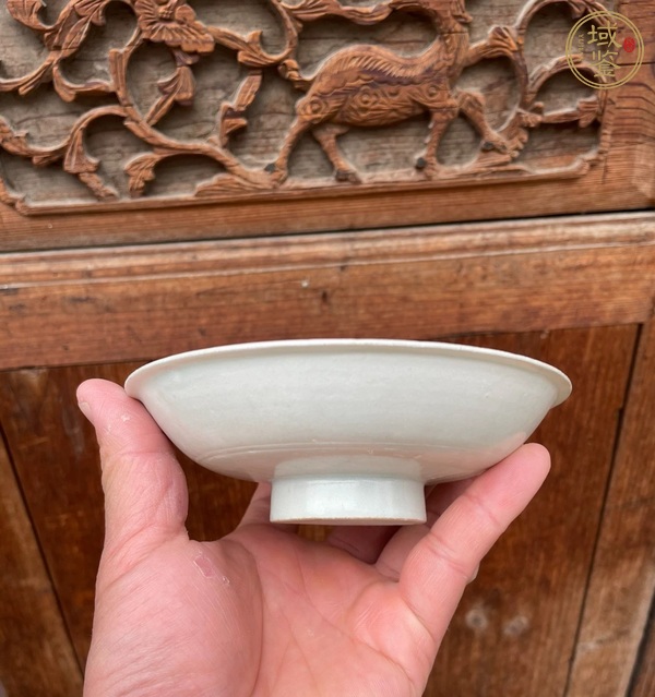 古玩陶瓷青白釉高足盤真品鑒賞圖