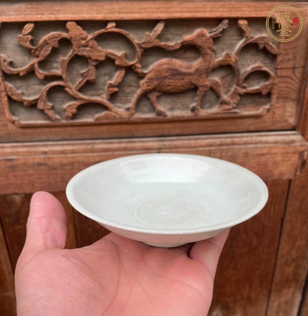 古玩陶瓷青白釉高足盤真品鑒賞圖