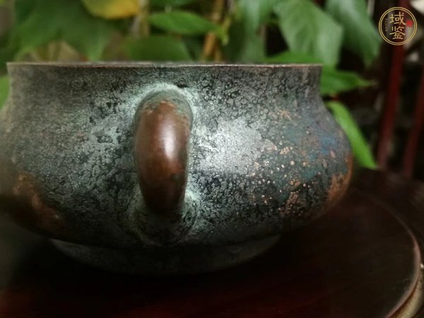 古玩銅器銅鈾耳爐真品鑒賞圖