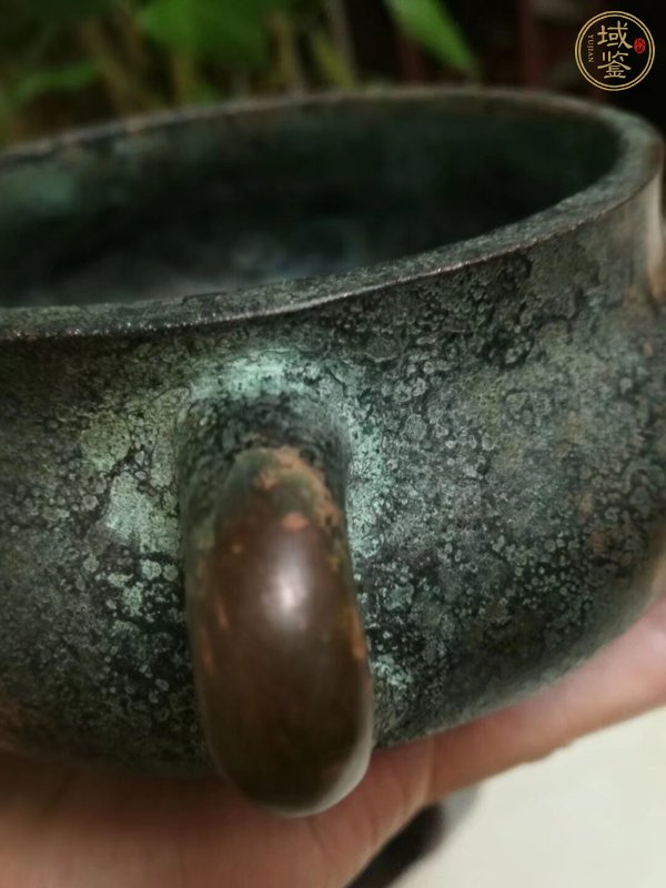 古玩銅器銅鈾耳爐真品鑒賞圖