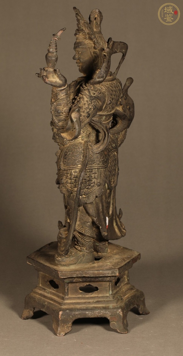 古玩雜項銅天王像真品鑒賞圖