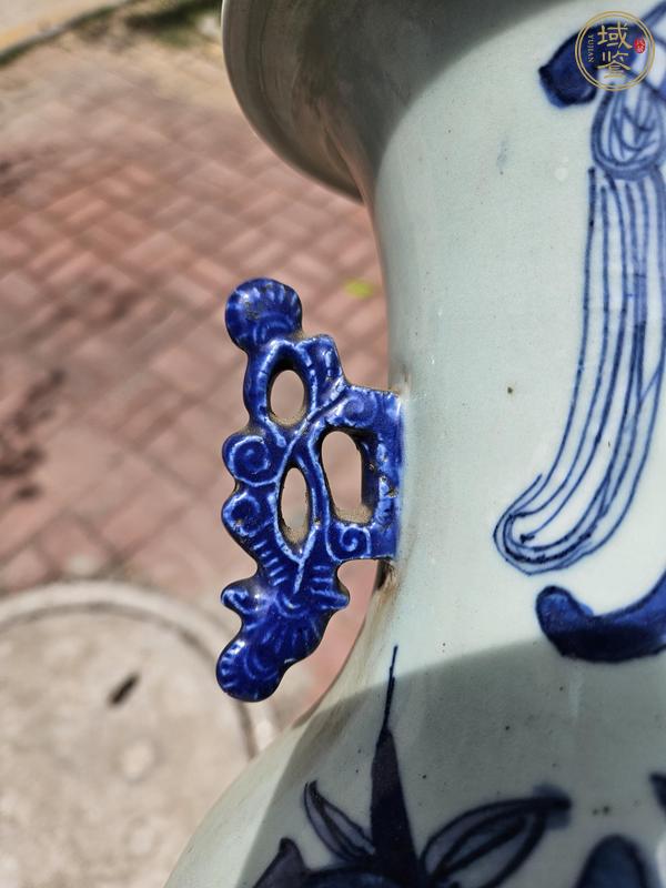 古玩陶瓷青花福壽紋雙耳瓶真品鑒賞圖