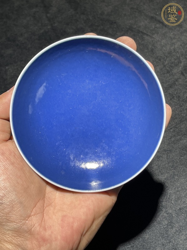 古玩陶瓷霽藍釉盤真品鑒賞圖
