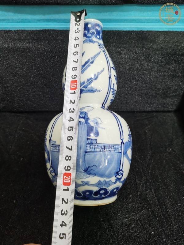 古玩陶瓷青花仕女人物葫蘆瓶真品鑒賞圖