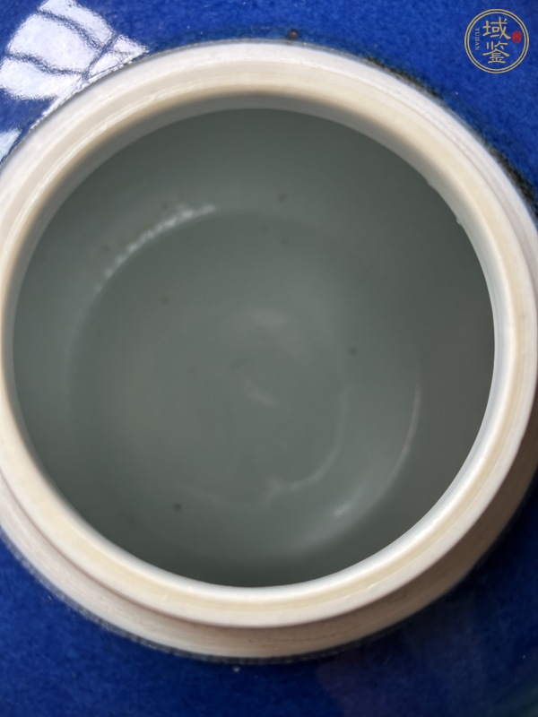 古玩清光緒灑藍(lán)釉罐真品鑒賞圖