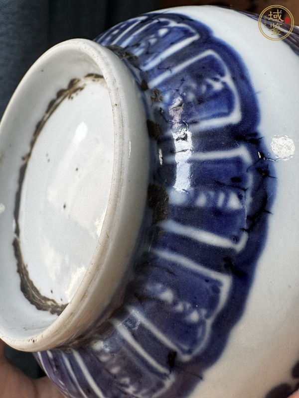 古玩陶瓷青花夔龍紋茶碗真品鑒賞圖