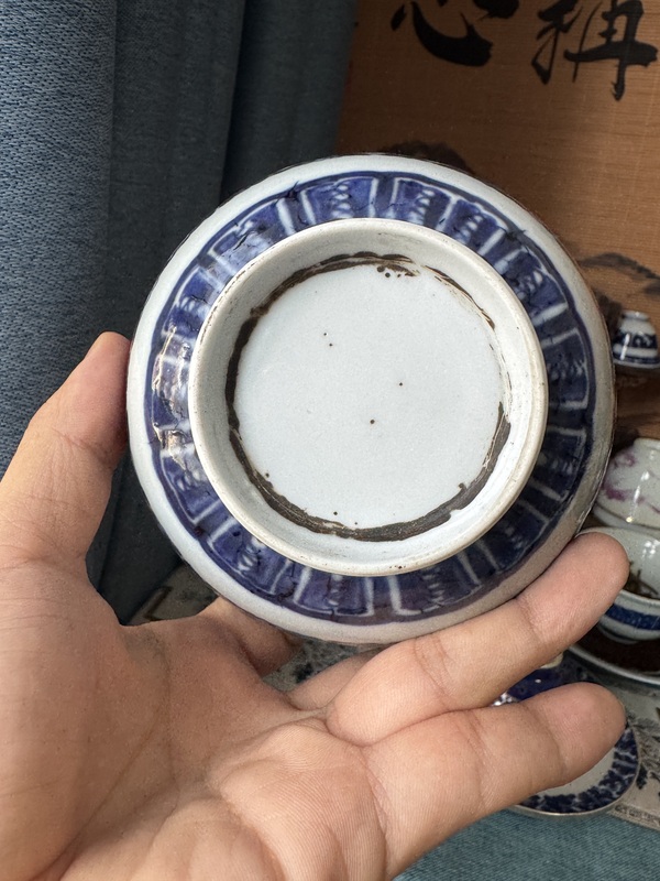 古玩陶瓷青花夔龍紋茶碗拍賣,當前價格799元