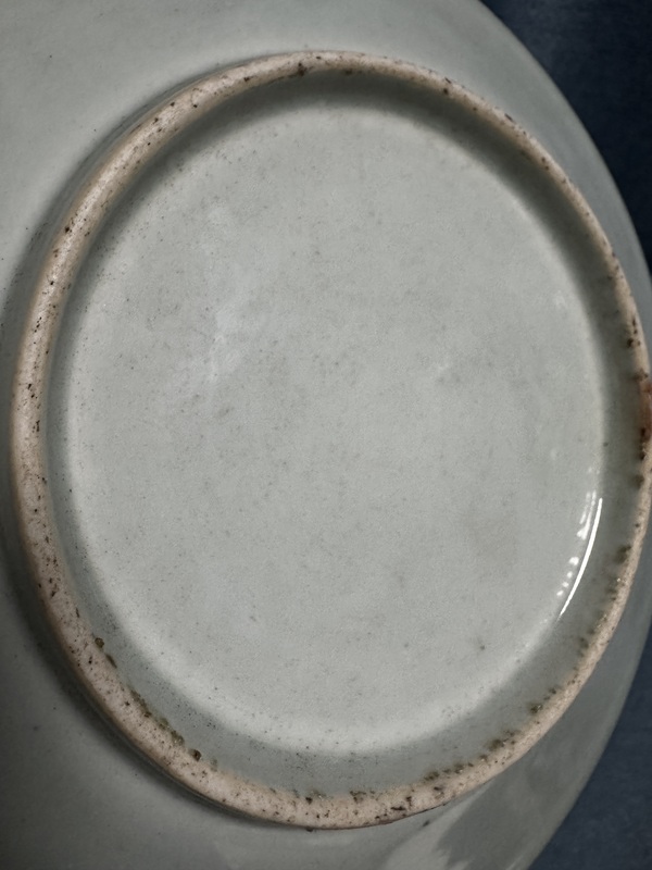古玩陶瓷青花淡描花卉紋盤拍賣，當前價格1850元