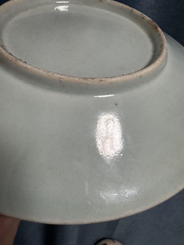 古玩陶瓷青花淡描花卉紋盤拍賣，當前價格1850元