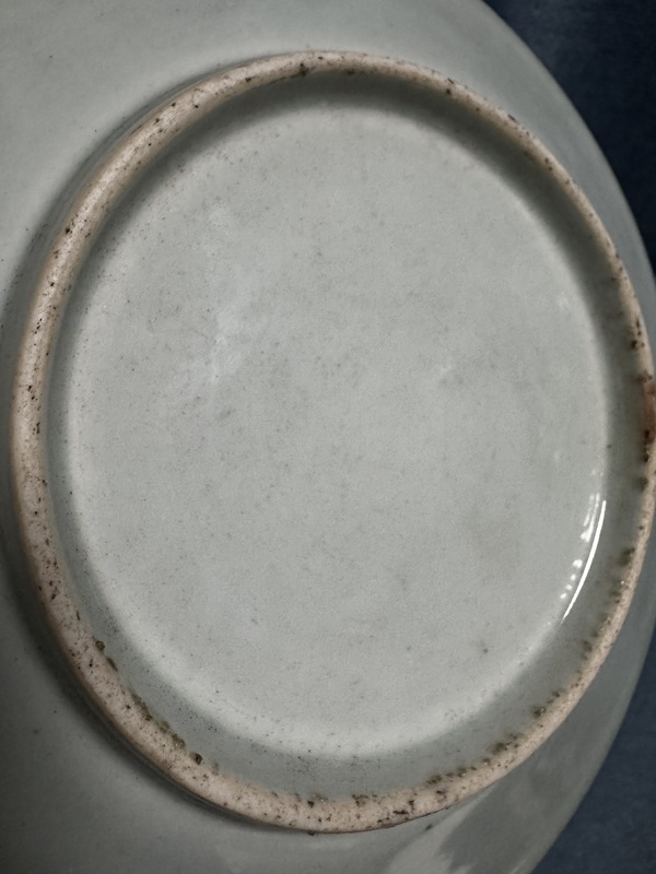 古玩陶瓷青花淡描花卉紋盤拍賣，當前價格1850元