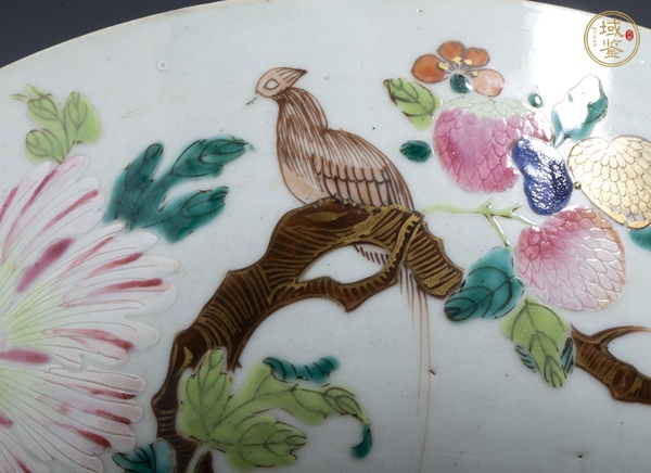 古玩陶瓷花鳥紋粉彩碗真品鑒賞圖